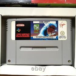 COOL SPOT COMPLETE BOX MANUAL SUPER NINTENDO SNES PAL FAH CIB ORIGINAL PACKAGING Good Condition