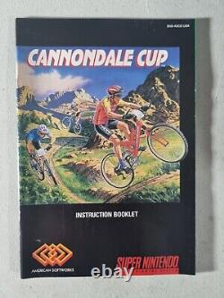 Cannondale Cup Near Mint + Poster Super Nintendo SNES CIB Complete in Box