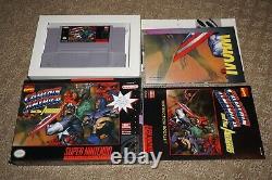 Captain America Super Nintendo SNES Complete in Box with Poster GREAT Shape
