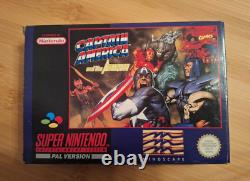 Captain America Super Nintendo SNES Video Game Boxed Collectors CIB + Poster