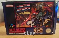 Captain America Super Nintendo SNES Video Game Boxed Collectors CIB + Poster
