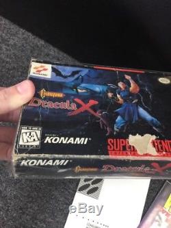 Castlevania Dracula X Game, Box + Manual Complete CIB Super Nintendo SNES