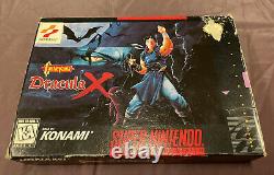 Castlevania Dracula X (Super Nintendo 1995) Complete CIB Box Manual SNES Tested