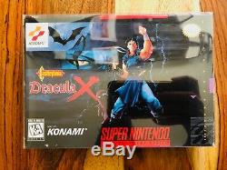 Castlevania Dracula X Super Nintendo SNES Box, Registration, Manual ONLY Konami