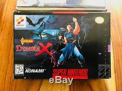 Castlevania Dracula X Super Nintendo SNES Box, Registration, Manual ONLY Konami