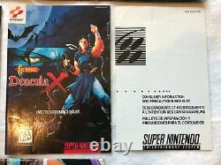 Castlevania Dracula X (Super Nintendo SNES) Complete CIB with Ads