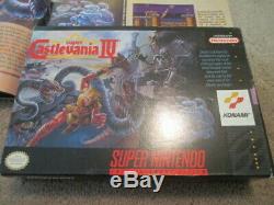 Castlevania IV 4 (Super Nintendo SNES) Complete CIB with Poster + Magazine NM