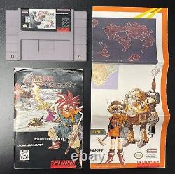 Chrono Trigger (SNES, Super Nintendo, 1995) Authentic Booklet + Poster + Cart