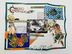 Chrono Trigger Super Nintendo Game Complete W Manual Maps SNES CIB Poster Art