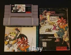 Chrono Trigger Super Nintendo SNES 1995 /w original game manual and map poster