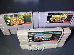 Complete Games Donkey Kong Country 1 2 & 3 for Super Nintendo SNES ntsc