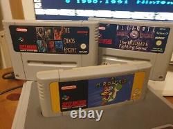Complete SNES Super Nintendo Console (Chaos Engine, Mortal Kombat, Mario World)