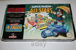 Consola Super Nintendo Snes Super Mario All Stars Pack En Caja Buen Estado