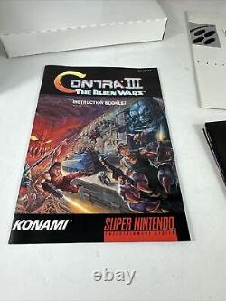 Contra 3 III The Alien Wars Super Nintendo SNES. CIB, Excellent Condition