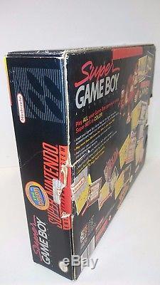 DELUXE ED Super Nintendo GAME BOY Cart Adapter COMPLETE IN BIG BOX! With Book SNES