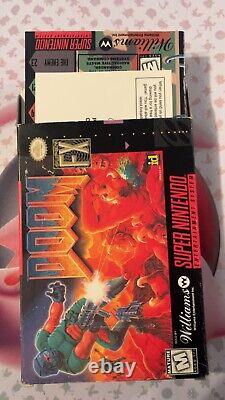 DOOM (SNES Super Nintendo 1995) Complete in Box CIB with Reg Card Great Condition