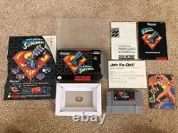 Death and Return of Superman (Super Nintendo SNES) Complete CIB with Poster + Ad