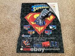 Death and Return of Superman (Super Nintendo SNES) Complete CIB with Poster + Ad