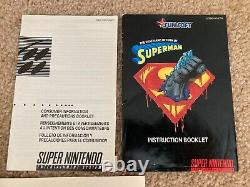 Death and Return of Superman (Super Nintendo SNES) Complete CIB with Poster + Ad