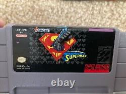 Death and Return of Superman (Super Nintendo SNES) Complete CIB with Poster + Ad