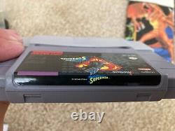 Death and Return of Superman (Super Nintendo SNES) Complete CIB with Poster + Ad