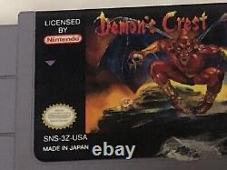 Demon's Crest (Super Nintendo, SNES) Authentic Cartridge Only Tested