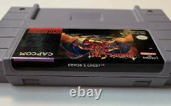 Demon's Crest (Super Nintendo SNES) Authentic Tested W Dust Cover Works