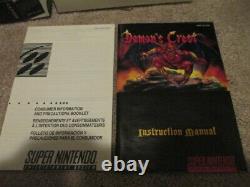 Demon's Crest (Super Nintendo SNES) Complete CIB with Poster Collector