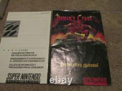 Demon's Crest (Super Nintendo SNES) Complete CIB with Poster NICE