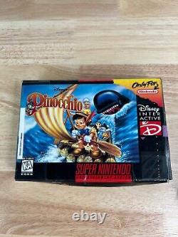 Disney's Pinocchio SNES CIB Super Nintendo Authentic Working Manual Box Game