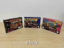 Donkey Kong Country 1, 2 & 3 Super Nintendo SNES PAL