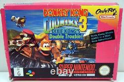 Donkey Kong Country 1 2 3 Super Nintendo SNES Video Game Set In Boxes PAL G