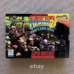 Donkey Kong Country 2 Diddy's Kong Quest (Super Nintendo, SNES) CIB Complete