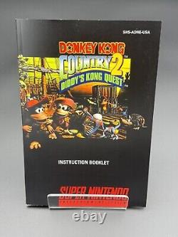 Donkey Kong Country 2 SNES (1995) Authentic Cart + Fan Display Box & Manual