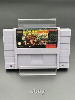 Donkey Kong Country 2 SNES (1995) Authentic Cart + Fan Display Box & Manual