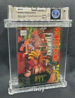 Donkey Kong Country SNES Super Nintendo Factory Sealed! WATA Graded 9.2/A+