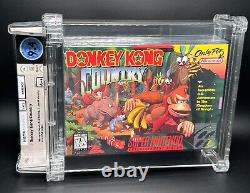 Donkey Kong Country SNES Super Nintendo Factory Sealed! WATA Graded 9.4/A++