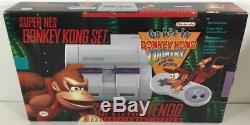 Donkey Kong Country Super Nintendo SNES System Console Boxed In Box Near Mint