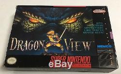 Dragon View (Super Nintendo, 1994) CIB COMPLETE SNES Super NES Ex + Poster