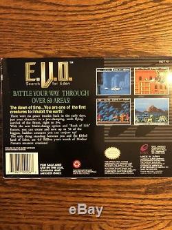 EVO E. V. O. Search for Eden SNES CIB Super Nintendo Complete TESTED Great