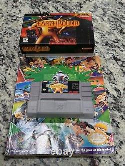 EarthBound Nintendo SNES with Guide, Box + New save battery Free US Shipping