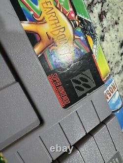 EarthBound Nintendo SNES with Guide, Box + New save battery Free US Shipping