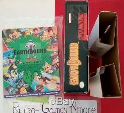 EarthBound Super Nintendo AUTHENTIC SNES Game/Box/Guide/Scratch n Sniff cards