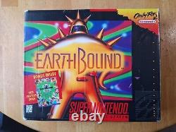 EarthBound Super Nintendo SNES Authentic True CIB+ULTRA PREMIUM Condition