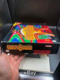 EarthBound Super Nintendo SNES CIB Complete Box Guide Scratch & Sniff Cards Mint