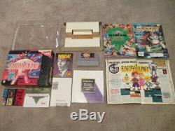 EarthBound (Super Nintendo SNES) Complete CIB with Scratch n Sniff + Ad + 2 Mags