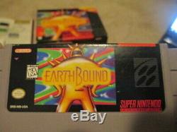 EarthBound (Super Nintendo SNES) Complete CIB with Scratch n Sniff + Magazine Ad