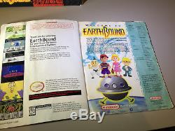 EarthBound on super nintendo snes complete original CIB box strat. Guide game