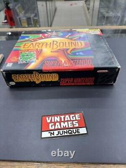 Earthbound Super Nintendo SNES Big Box With Book & Small Cards & Game No Insert