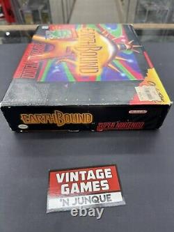 Earthbound Super Nintendo SNES Big Box With Book & Small Cards & Game No Insert
